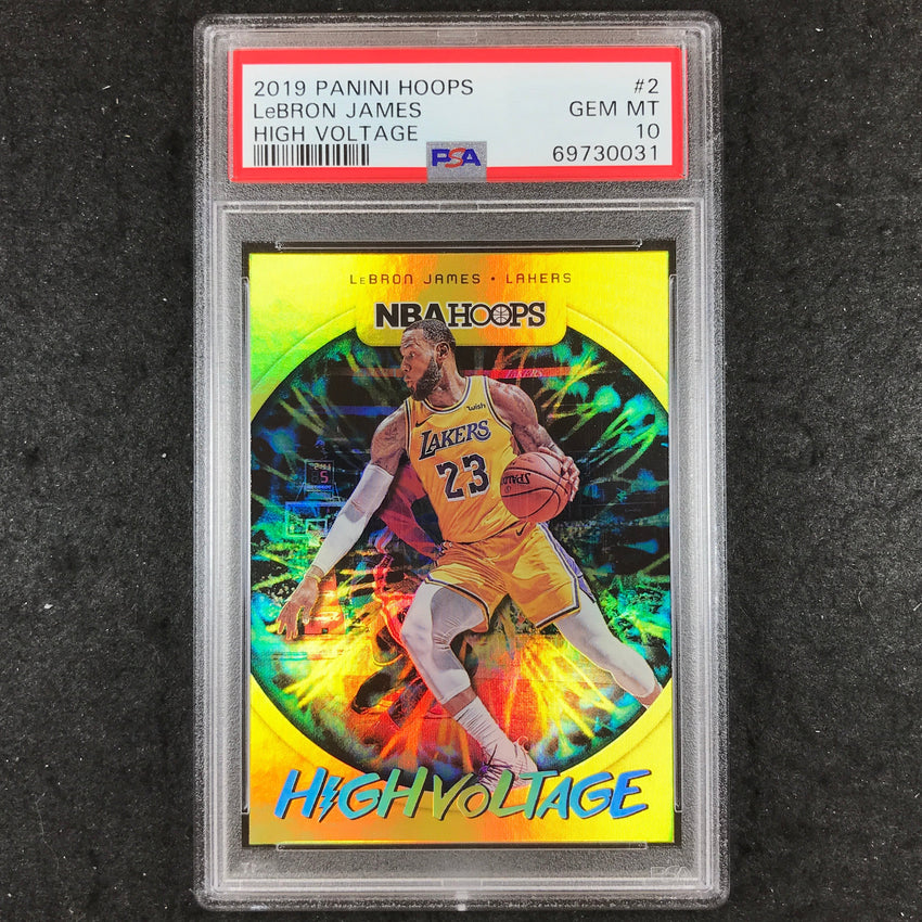 2019 Hoops LEBRON JAMES High Voltage #2 PSA 10 (031)