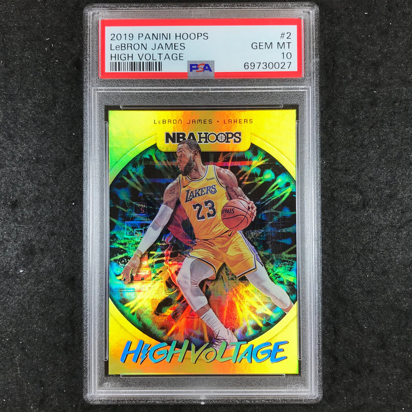 2019 Hoops LEBRON JAMES High Voltage #2 PSA 10 (027)