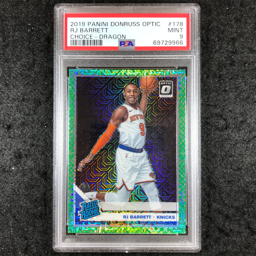 2019 Panini Donruss Optic RJ BARRETT Rated Rookie Choice Dragon #178 PSA 9 (966)