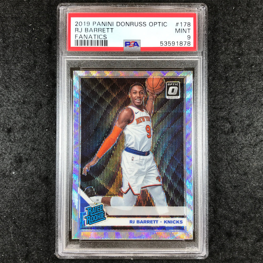 2019 Panini Donruss Optic RJ BARRETT Rated Rookie Fanatics #178 PSA 9 (878)