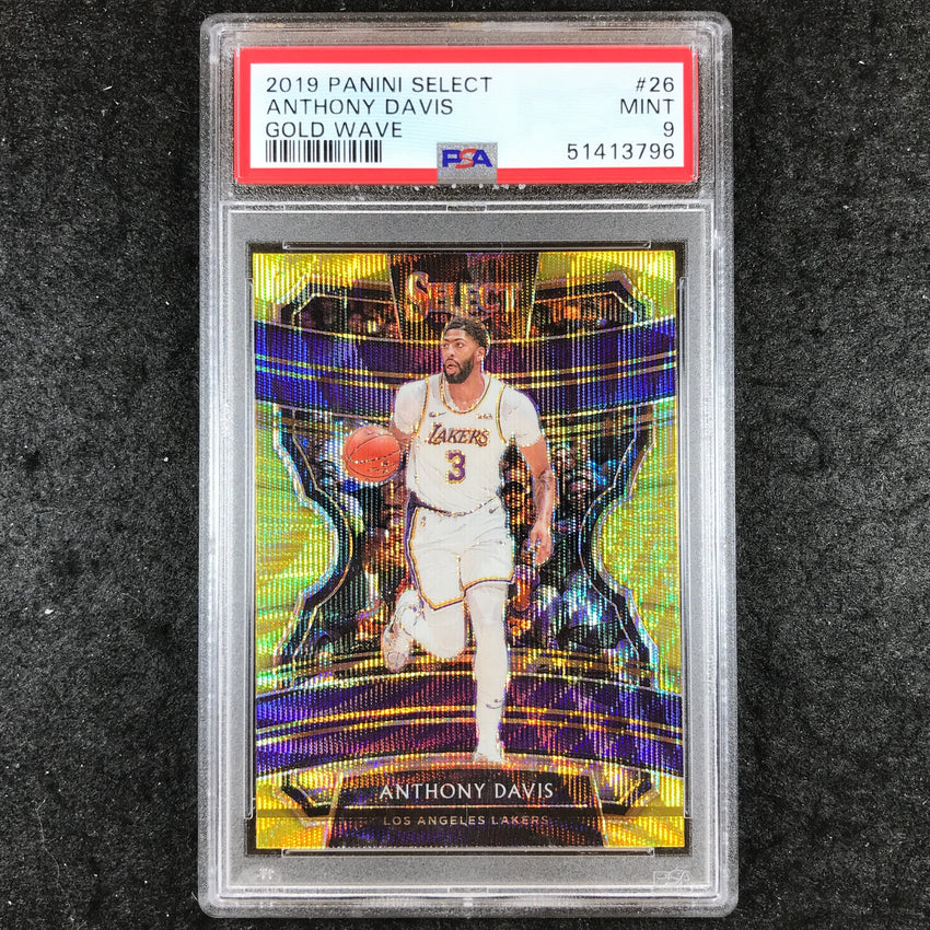 2019 Panini Select ANTHONY DAVIS Gold Wave #26 PSA 9 (796)