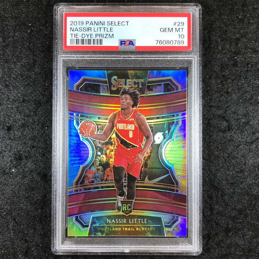 2019 Panini Select NASSIR LITTLE Rookie Tie-Dye Prizm 2/25 #29 PSA 10 (789)