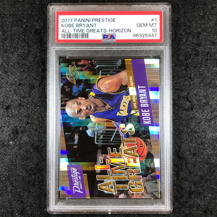 2017 Panini Prestige KOBE BRYANT All-Time Greats Horizon #1 PSA 10 (447)