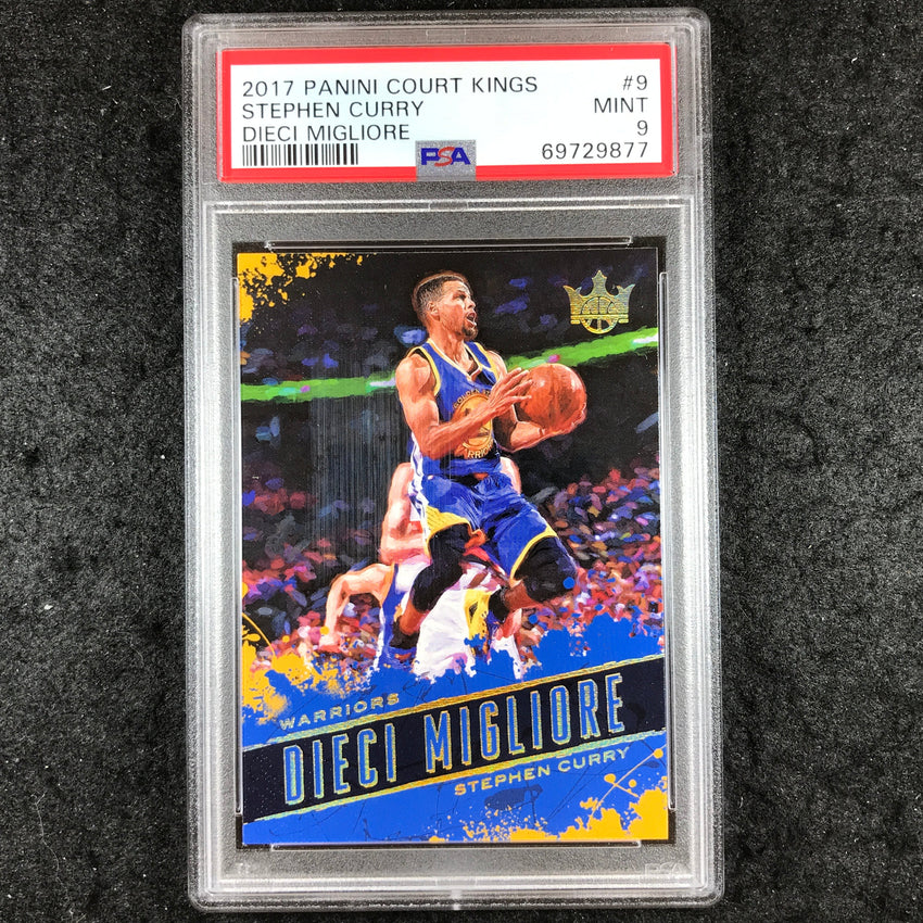 2017 Panini Court Kings STEPHEN CURRY Dieci Migliore #9 PSA 9 (877)