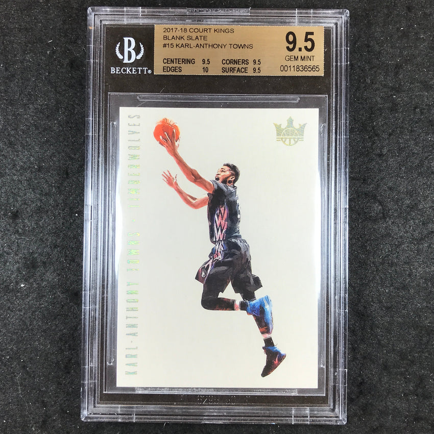 2017 Court Kings KARL-ANTHONY TOWNS Blank Slate #15 BGS 9.5 (565)