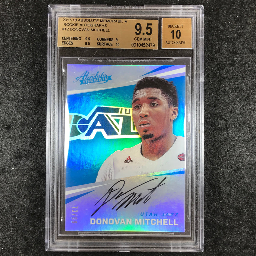 2017 Absolute Memorabilia DONOVAN MITCHELL Rookie Auto 72/99 BGS 9.5/10 (479)