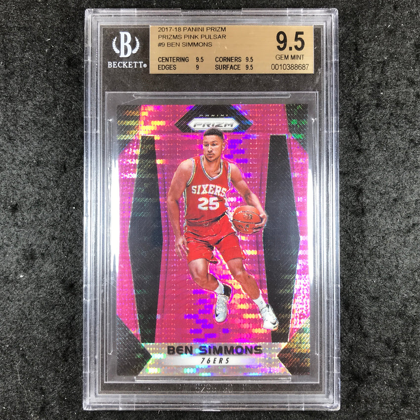 2017 Panini Prizm BEN SIMMONS Pink Pulsar 21/42 #9 BGS 9.5 (687)
