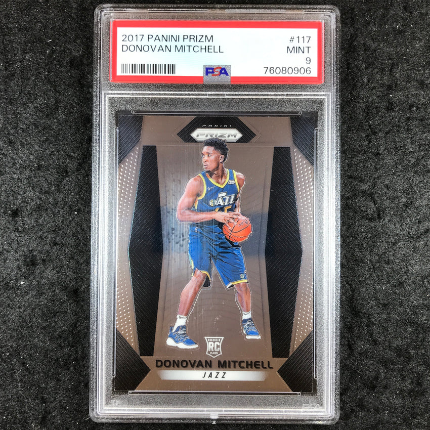 2017 Prizm DONOVAN MITCHELL Rookie Base #117 PSA 9 (906)