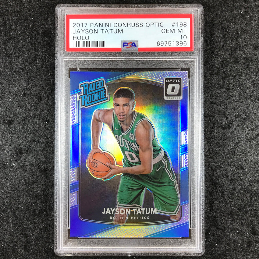 2017 Optic JAYSON TATUM Rated Rookie Holo #198 PSA 10 (396)