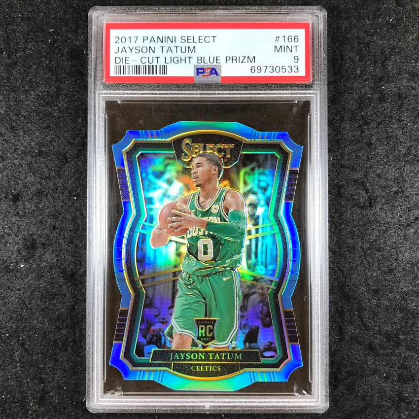2017 Select JAYSON TATUM Rookie Die-Cut Light Blue 66/185 #166 PSA 9 (533)