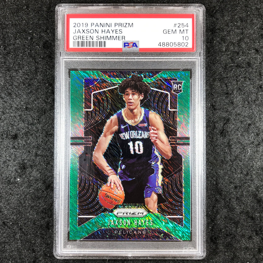 2019 Panini Prizm JAXSON HAYES Rookie Green Shimmer 5/25 #254 PSA 10 (802)