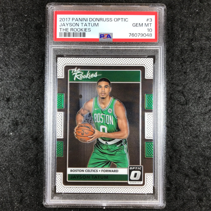 2017 Panini Donruss Optic JAYSON TATUM The Rookies #3 PSA 10 (048)