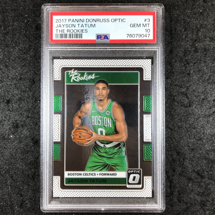 2017 Panini Donruss Optic JAYSON TATUM The Rookies #3 PSA 10 (047)