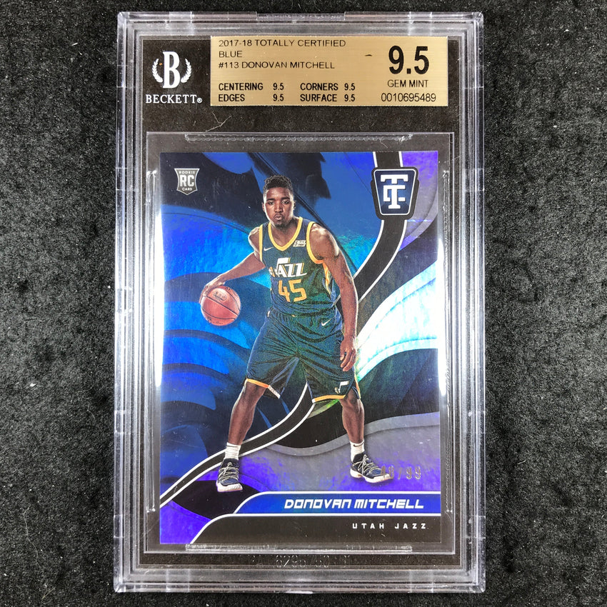 2017 Totally Certified DONOVAN MITCHELL Rookie Blue 48/99 #113 BGS 9.5 (489)