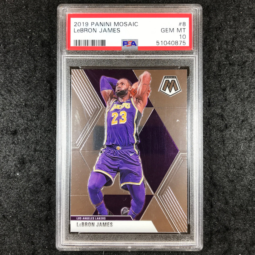 2019 Panini Mosaic LEBRON JAMES Base #8 PSA 10 (875)