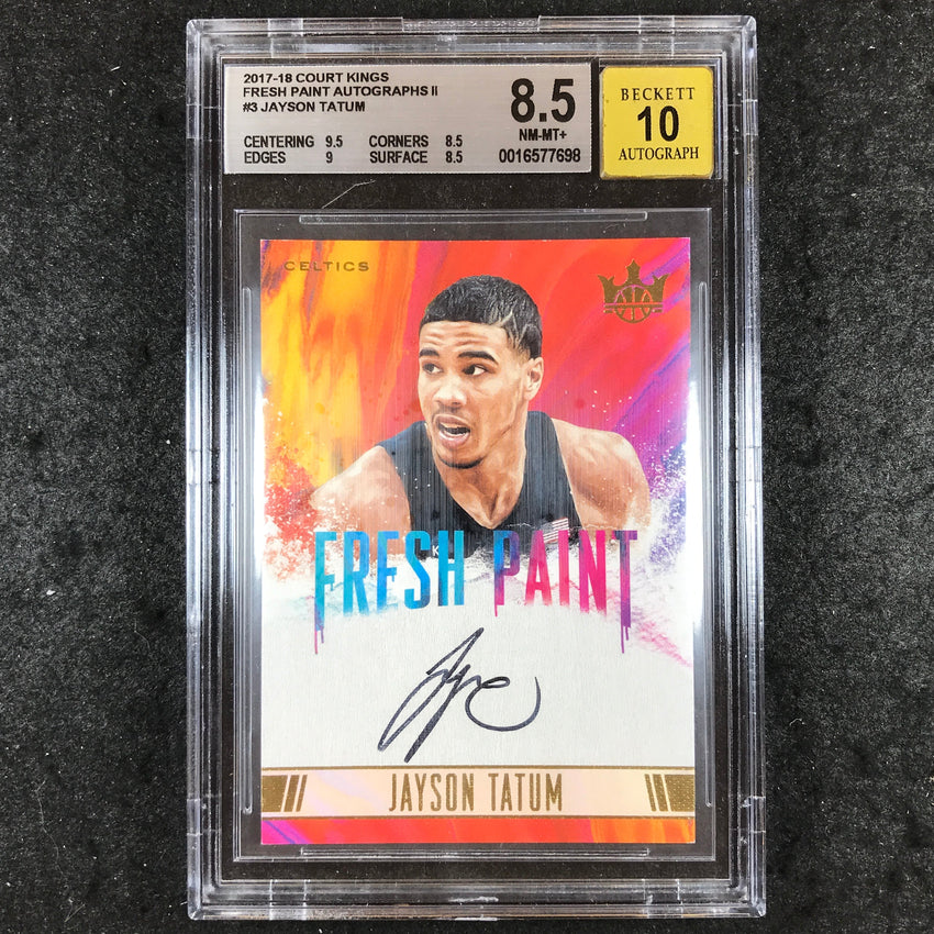 2017 Court Kings JAYSON TATUM Fresh Paint Rookie Auto II #3 BGS 8.5/10 (698)