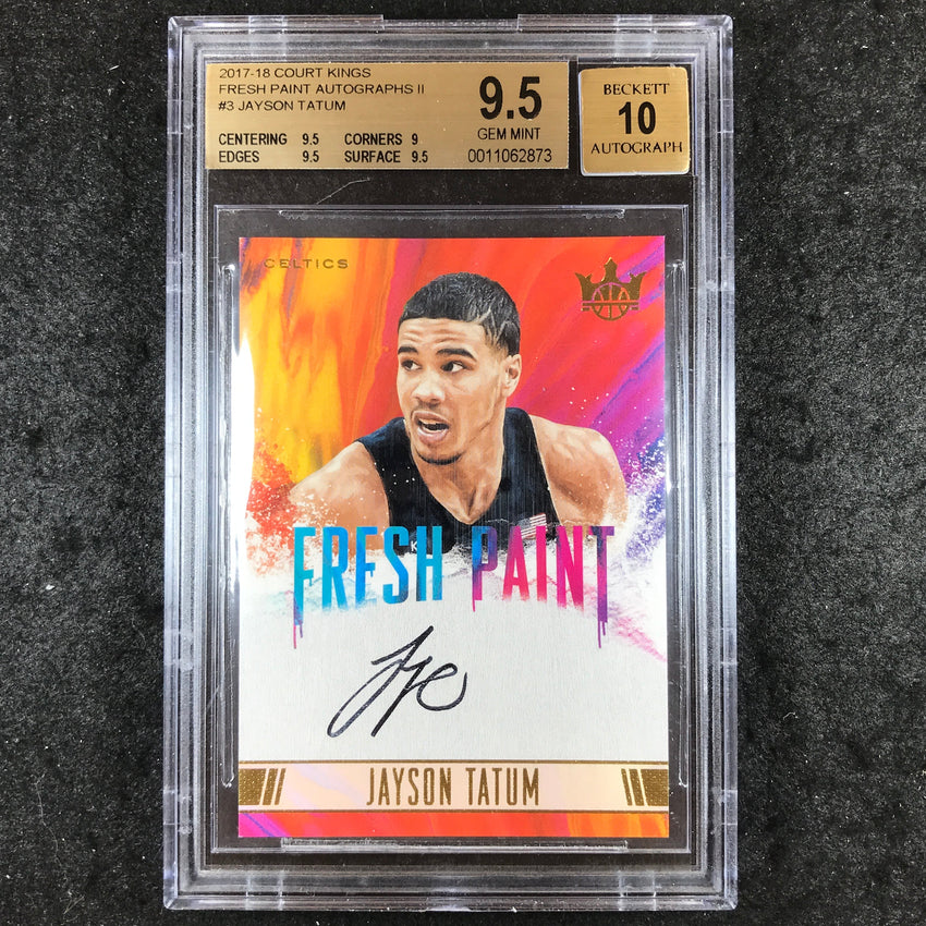 2017 Court Kings JAYSON TATUM Fresh Paint Rookie Auto II #3 BGS 9.5/10 (873)