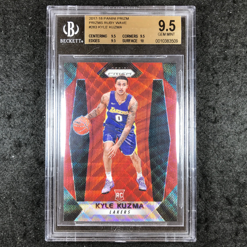2017 Prizm KYLE KUZMA Rookie Ruby Wave #283 BGS 9.5 (509)