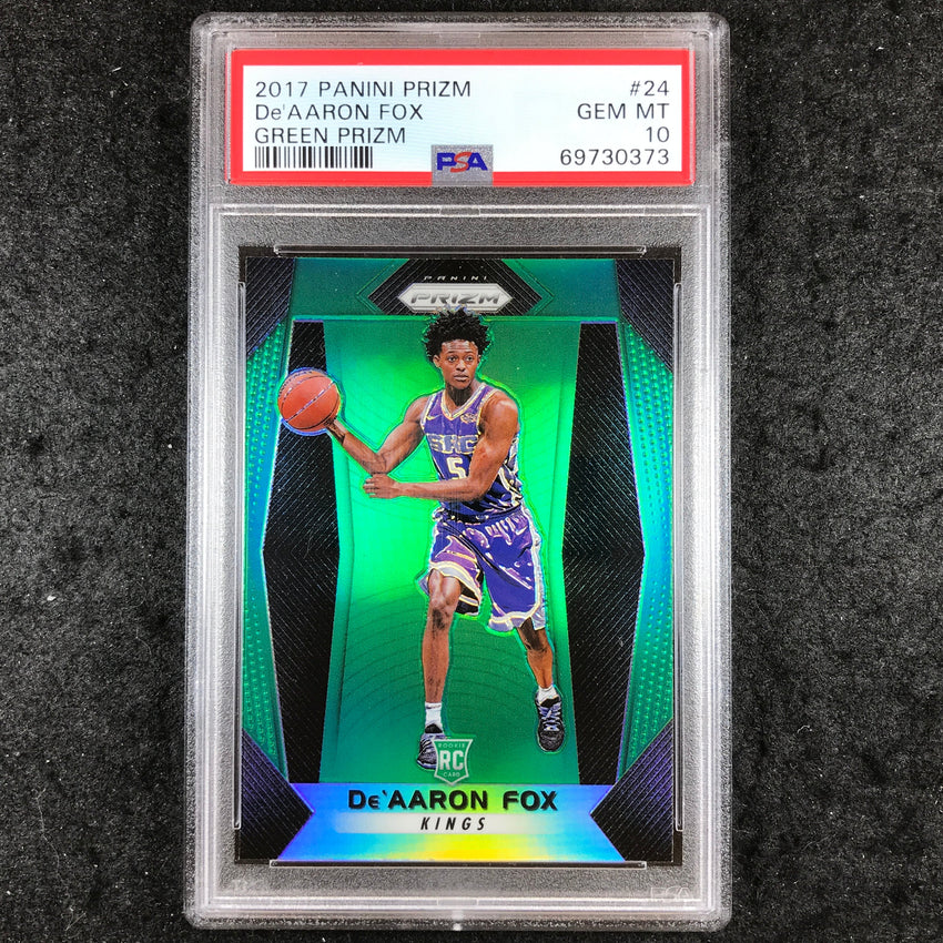 2017 Prizm DE'AARON FOX Rookie Green #24 PSA 10 (373)