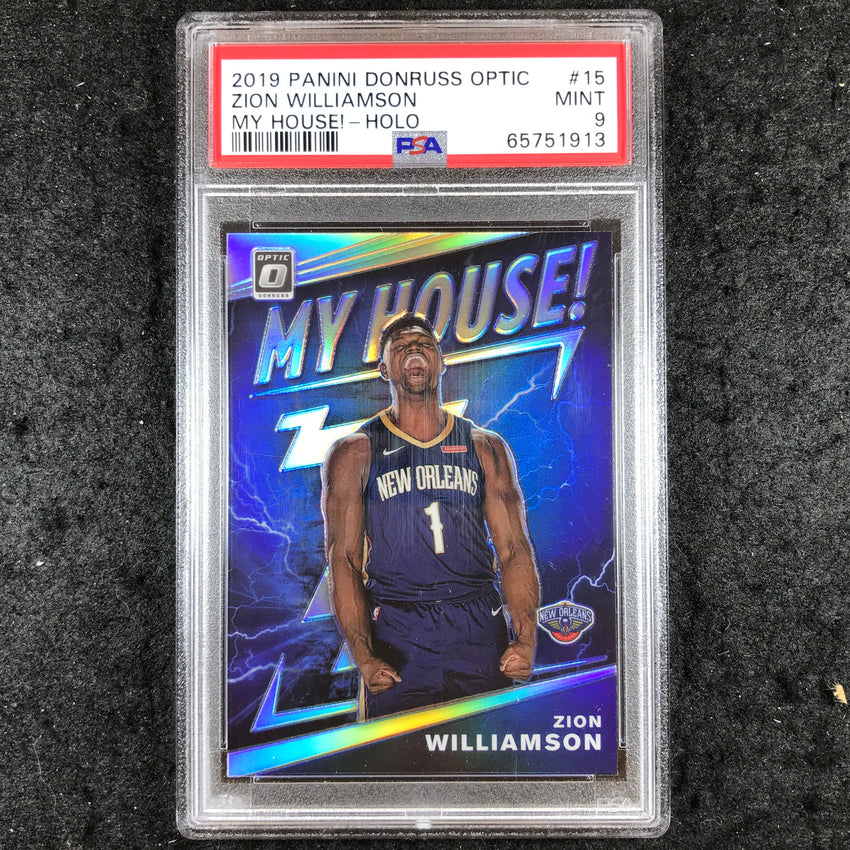 2019 Optic ZION WILLIAMSON Rookie My House! Holo #15 PSA 9 (913)