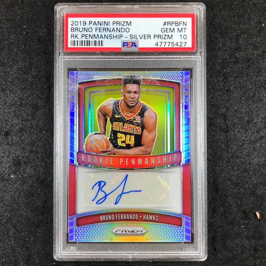 2019 Prizm BRUNO FERNANDO Rookie Penmanship Auto Silver #RPBFN PSA 10 (427)
