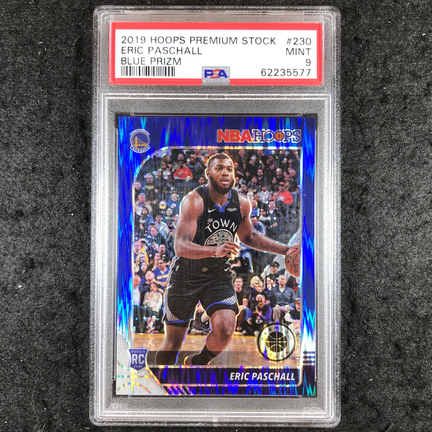 2019 Panini Hoops Premium Stock ERIC PASCHALL Rookie Blue 41/49 #230 PSA 9 (577)
