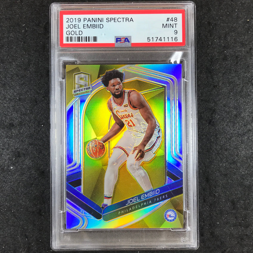 2019 Panini Spectra JOEL EMBIID Gold 2/10 #48 PSA 9 (116)