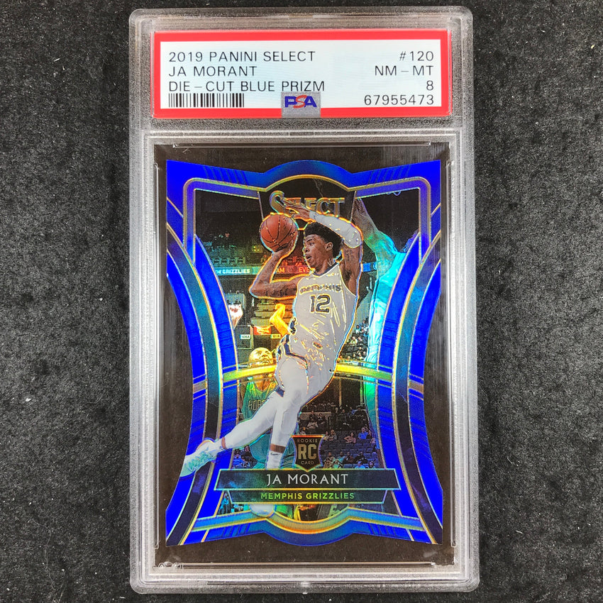 2019 Panini Select JA MORANT Rookie Die-Cut Blue 132/249 #120 PSA 8 (473)