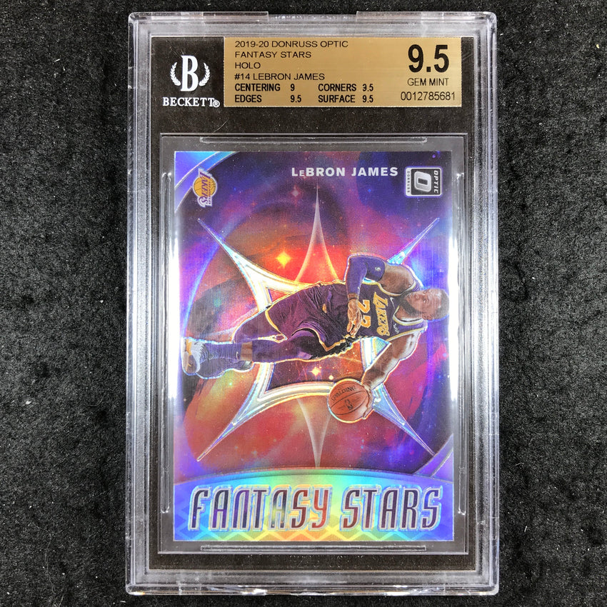 2019 Donruss Optic LEBRON JAMES Fantasy Stars Holo #14 BGS 9.5 (681)