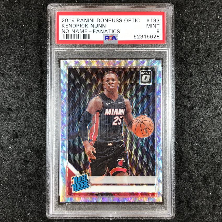 2019 Donruss Optic KENDRICK NUNN Rated Rookie No Name Fanatics #193 PSA 9 (628)