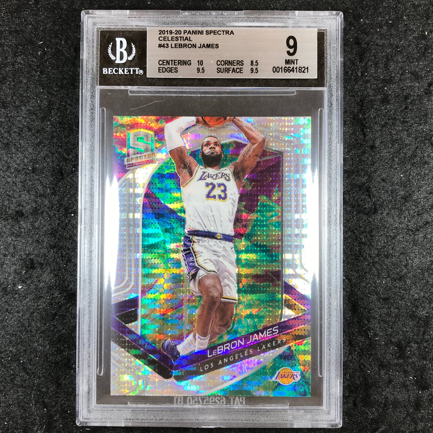2019 Panini Spectra LEBRON JAMES Celestial 87/99 #43 BGS 9 (821)