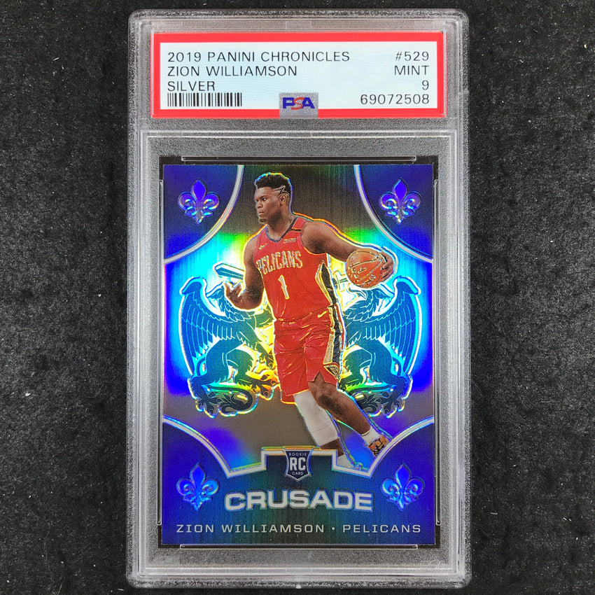 2019 Panini Chronicles ZION WILLIAMSON Rookie Crusade Silver #529 PSA 9 (508)