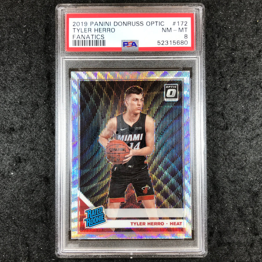 2019 Panini Donruss Optic TYLER HERRO Rated Rookie Fanatics #172 PSA 8 (680)