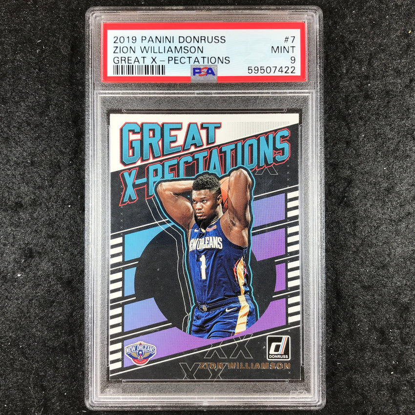 2019 Panini Donruss ZION WILLIAMSON Rookie Great X-Pectations #7 PSA 9 (422)