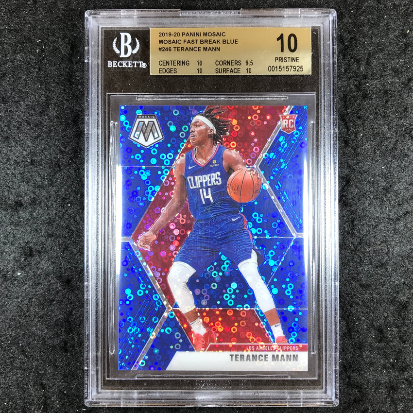 2019 Mosaic TERANCE MANN Rookie Fast Break Blue 70/85 #246 BGS 10 Pristine (925)