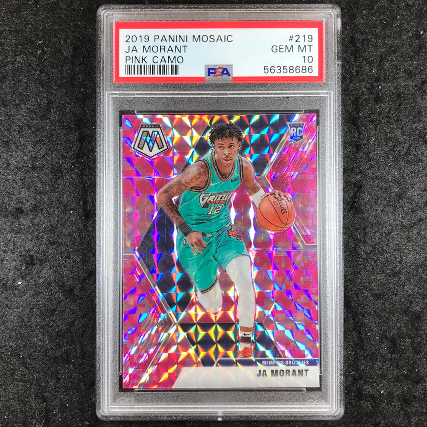 2019 Mosaic JA MORANT Rookie Pink Camo #219 PSA 10 (686)