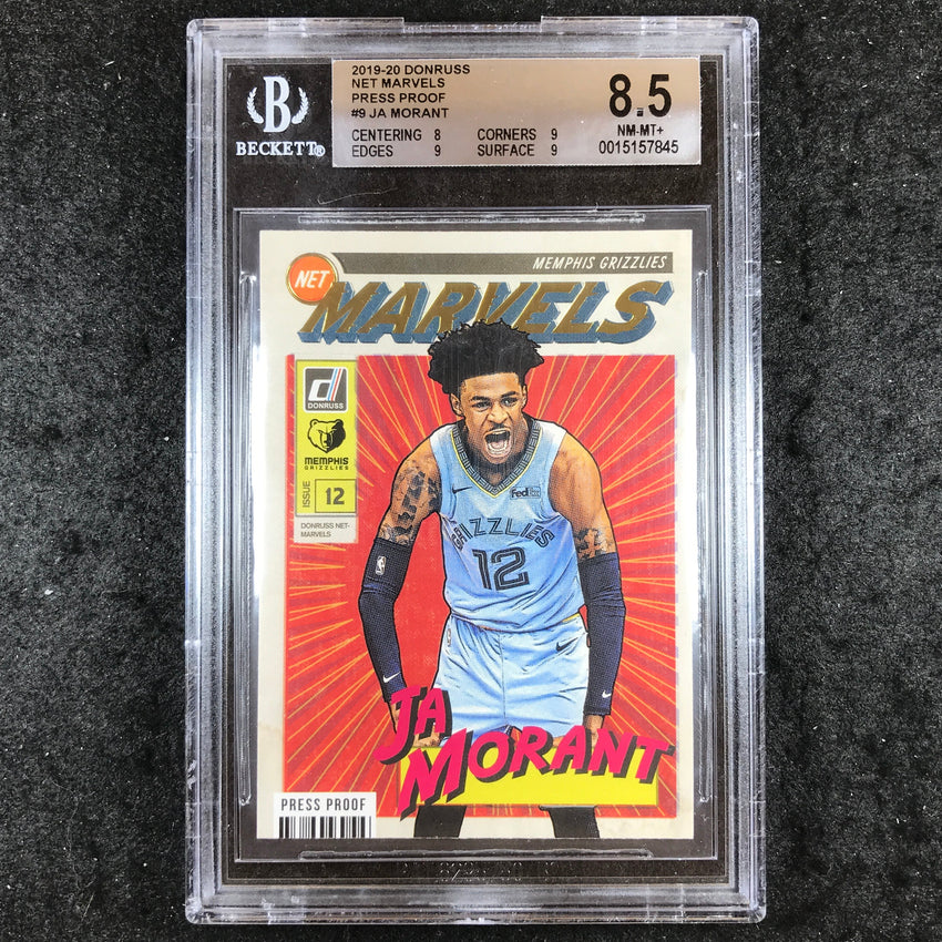 2019 Donruss JA MORANT Rookie Net Marvels Press Proof #9 BGS 8.5 (845)