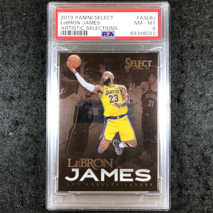 2019 Panini Select LEBRON JAMES Artistic Selections #ASLBJ PSA 8 (022)