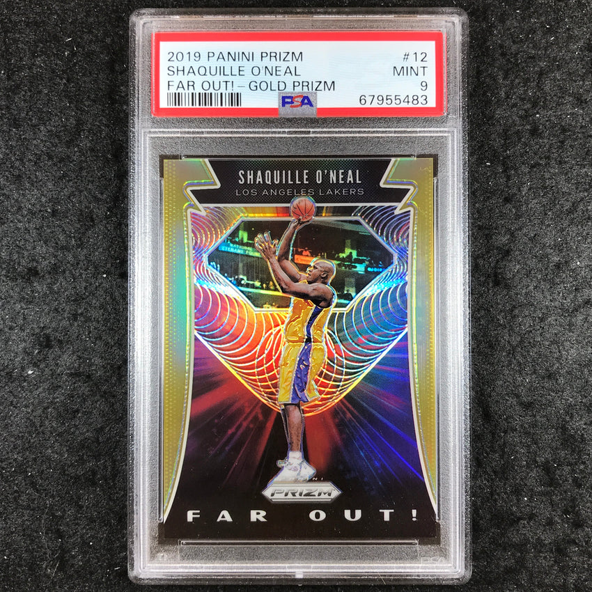 2019 Panini Prizm SHAQUILLLE O'NEAL Far Out! Gold 3/10 #12 PSA 9 (483)