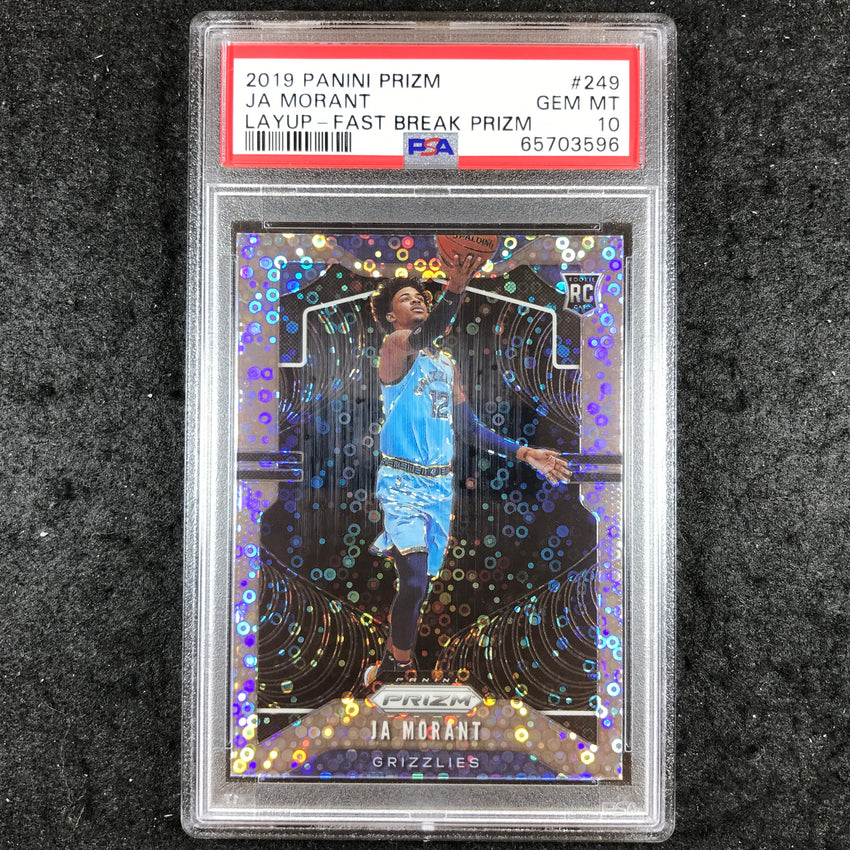 2019 Prizm JA MORANT Rookie Layup Fast Break #249 PSA 10 (596)