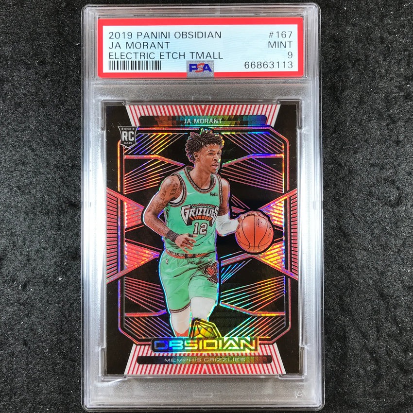 2019 Panini Obsidian JA MORANT Rookie Electric Etch Tmall 4/8 #167 PSA 9 (113)