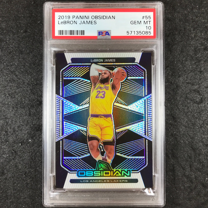 2019 Panini Obsidian LEBRON JAMES #55 PSA 10 (085)