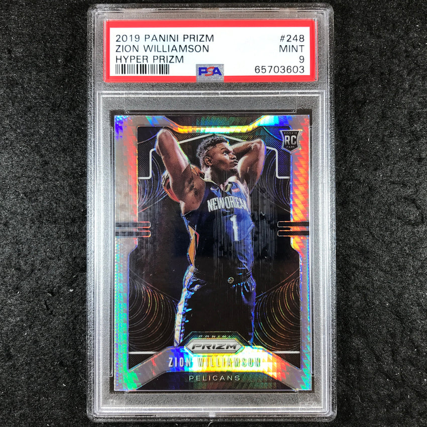 2019 Prizm ZION WILLIAMSON Rookie Hyper #248 PSA 9 (603)