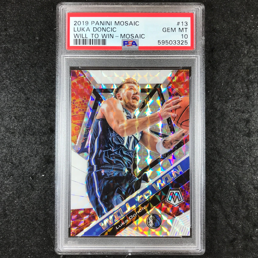 2019 Panini Mosaic LUKA DONCIC Mosaic Will To Win #13 PSA 10 (325)