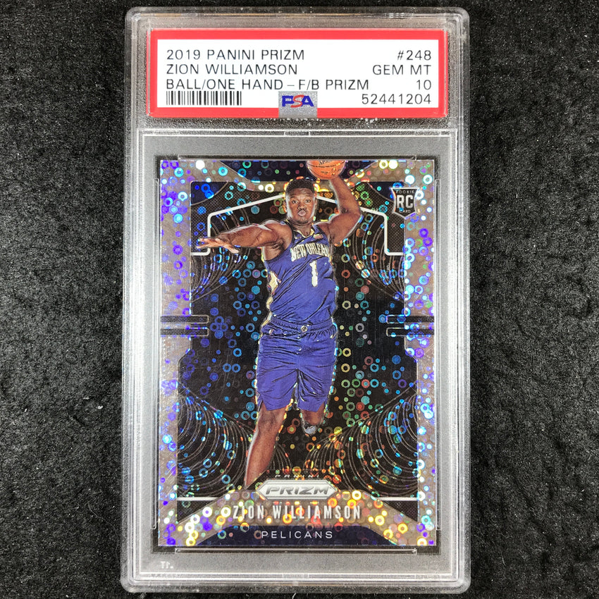 2019 Panini Prizm ZION WILLIAMSON Rookie Variation Fast Break #248 PSA 10 (204)