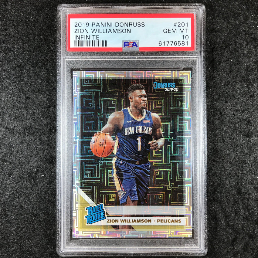 2019 Panini Donruss ZION WILLIAMSON Rated Rookie Infinite #201 PSA 10 (581)