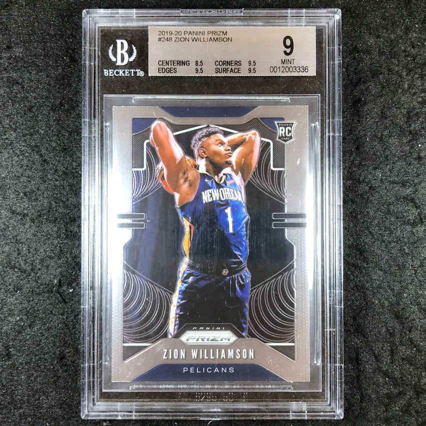 2019 Panini Prizm ZION WILLIAMSON Rookie Base #248 BGS 9 (336)