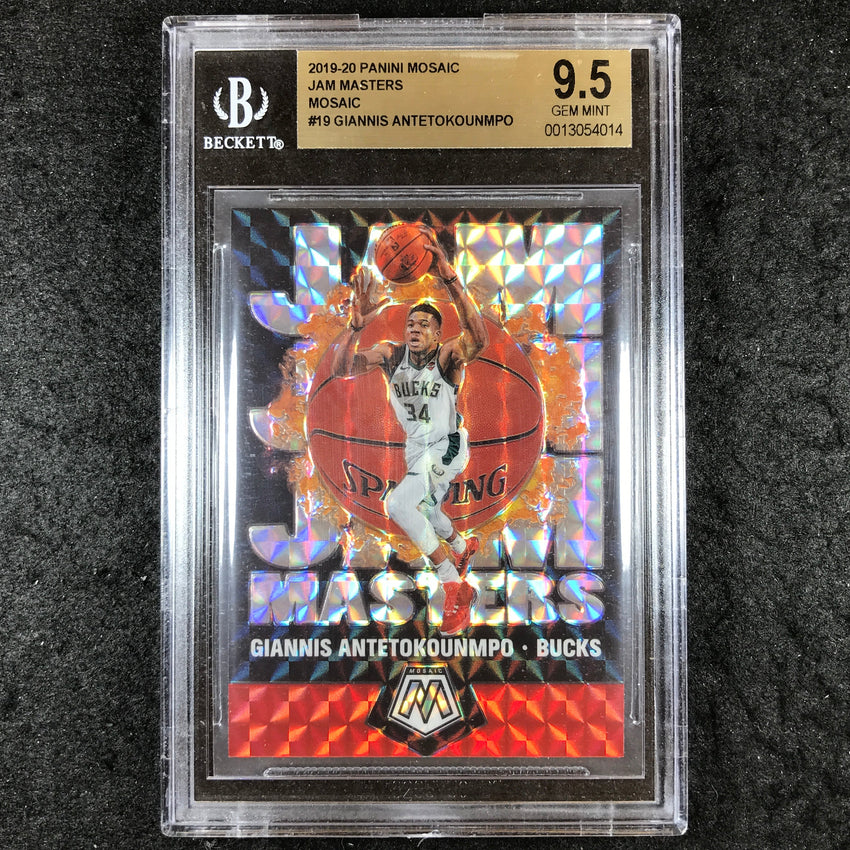 2019 Panini Mosaic GIANNIS ANTETOKOUNMPO Jam Masters #19 BGS 9.5 (014)