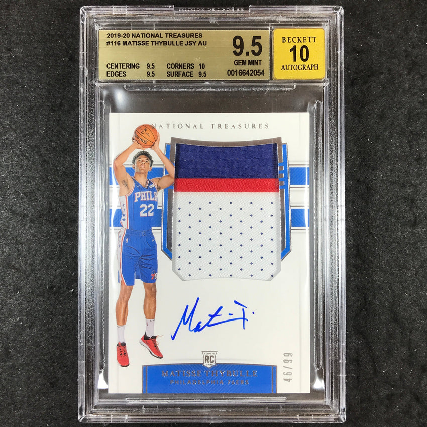 2019 National Treasures MATISSE THYBULLE Rookie Jersey Auto 46/99 BGS 9.5/10