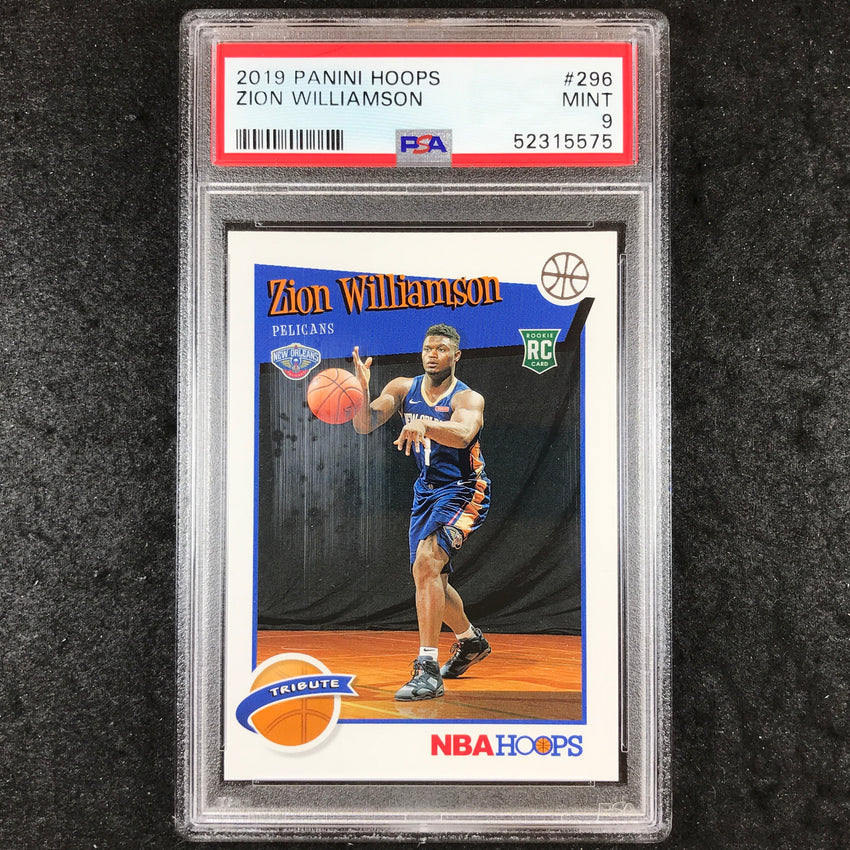 2019 Panini Hoops ZION WILLIAMSON Rookie Base #296 PSA 9 (575)